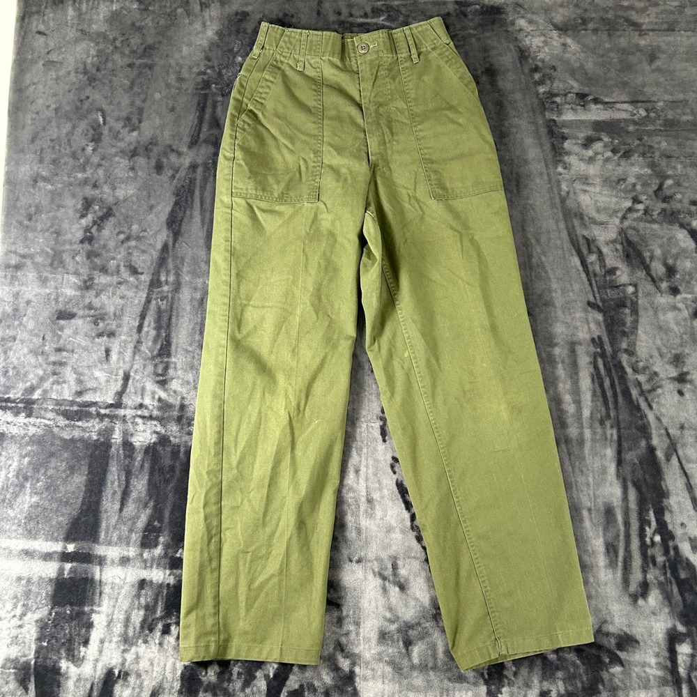 Military OG-507 Utility Pants Mens 28x31 Green Vintage Fatigue Trousers OG507